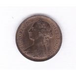 Great Britain Victoria Halfpenny, AUNC with lustre, S3956