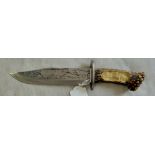 Vintage Collectable Knife, lovely Wolf etching along the blade and handle. A lovely item.