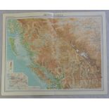 British Columbia Plate 89 The Times Survey Atlas of the World prepared by Edinburgh Geographical
