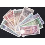 Greece 1970 range of uncirculated noted to 50,000. All (12)