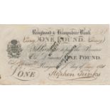 Provincial - Ringwood & Hampshire Bank £1 1st May 1821