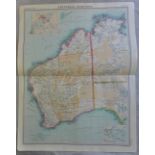 Australia Western Section Plate 105 The Times Survey Atlas of the World prepared by Edinburgh