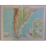 South America Southern Section Plate 100 The Times Survey Atlas of the World prepared by Edinburgh