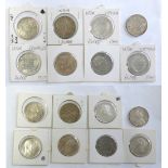 India Silver Rupees - A small collection with 1835, 1840 (2), 1887, 1891, 1906, 1907 and 1919,