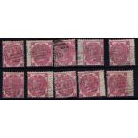 Great Britain 1867-80-3d rose, plate 4, SG103, fine used (8) SG £2,400