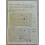 Great britain Postal History-Shropeshire 1820 pair of letters from London solicitors to Market