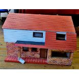 Dolls House Wooden-with lift of roof-and side garage