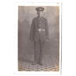 Lincolnshire Regiment Full Length RP, Pte - badge and belt buckle clearly displayed