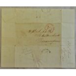 Great Britain Postal History-Somerset 1842 EL Bristol to Birmingham with bristol double are in