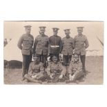Royal Engineers WWI-Bugler and six - good RP postcard