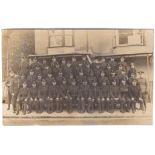 Royal Fusiliers WWI-Company RP postcard and 1915, fine card