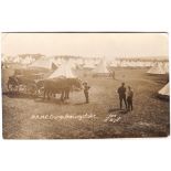 Royal Army Medical Corps - Basingstoke Fine RP view of the large tented camp, horse-drawn waggon.