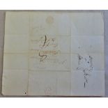Great Britain Postal History-Somerset 1816 EL Wells to Burford,Oxon, with faint Wells/129 and m/s