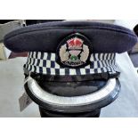 Scottish Police Chief Super Intendants Peaked Cap, size 6 and 7/8's. In excellent condition