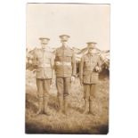 Norfolk Regiment WWI-RP postcard-tree smart privates parade at tented camp
