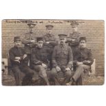 WWI 'Defence of Antwerp' Dutch, French, RMLI etc RP card group of seven - all named on the back.