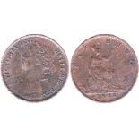 Great Britain Farthing 1884 Victoria, S 3958, GVF