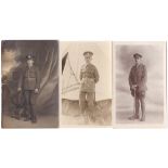 Norfolk Regiment WWI-Three RP cards, and officer,a L/CM and a private-excellent cards