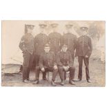 Norfolk Regiment-Fine RP postcard-section of seven with corporal-good card