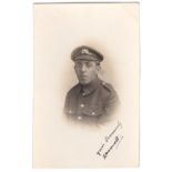 Kings Colonials WWI-fine RP soldier portrait, signed W.Maxwell very clear insiginia, scarce