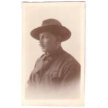 Australian Imperial Force WWI-Portrait photograph postcard clear image, scarce