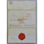 Great Britain Postal History-Scotland 1785 free wrapper to Edinburgh(Hatton) with red 'free'(