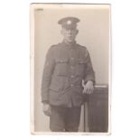 Northamptonshire Regiment WWI-Corporal, RP postcard full length portrait.