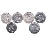 U.S.A. Franklin Half Dollars 1962,1963,(AV) 1963
