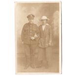 Glamorgan Yeomanry WWI RP Portrait with soldiers wife, photo Bone, Hunstanton