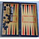 Attractive Board Game of Dominos and Back Gamon-in box early: