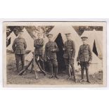 Notts & Derby Regiment Fine RP group of five soldiers, three riflemen, two buglers - good card