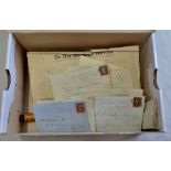 Great Britain Postal History-A fine range of covers in a showbox with some pre adhesive, many 1841