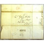 Great Britain Postal History-Scotland 1792 EL Cullen to Edinburgh with red bishop mark and SL