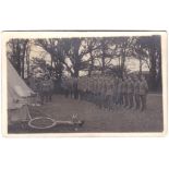 Norfolk regiment WWI-RP Pay Parade, postcard signed by 'withen + deputy clerk to the Coy'-'have to