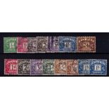 Great Britain-Postage Dues 1914-22-fine range with 1914 1/2d to5d, less 1.1/2d, but with 4d(D6)(5)