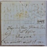 Great Britain Postal History-Somerset 1834 EL Creech St Michael to Hereford with *** Taunton/Py post