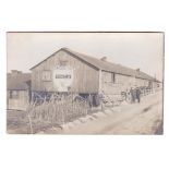 Y.M.C.A WWI-RP postcard 'Gordon Hut Y.M.C.A', soldiers outside, signed names(7) on the back