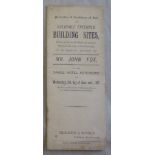 Auction leaflet by Vergette & Buckle dated 1887, 'Particulars and condition of sale of valuable