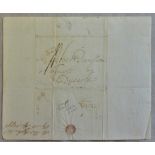 Great Britain Postal History-Scotland 1796 EL Elgin to Dysar with circular Elgin + m/s rate***