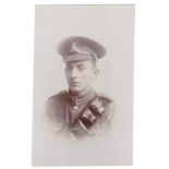 Royal Artillery WWI-Very Fine photographic postcard - young soldier, photo Barett, Ramsgate