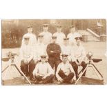 Royal Marines Machine Gun Section-very fine RP postcard with two Vickers Machine Guns, used 1900 - a