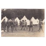 1909 Royal Sussex regiment-6th BN Camp Inspection by Brigadiers and Staff, Fine RP card used Arundel