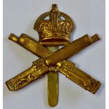 British WWI Machine Gun Corps Cap badge (Brass, slide) In excellent condition.