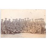 Norfolk Regiment WWI-Fine RP postcard of some forty soldiers, 5th BN(TA)