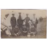 Norfolk Regiment WWI-RP group of seven at camp