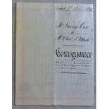 Surrey Woking 1896 1st December Vellum conveyance document 2 houses and land in Walton Road Mr
