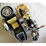 A model BMW Motor cycle and side car, MS110, BMW R65-Italian, very good condition