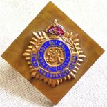 British WWII Royal Army Service Corps Sweetheart badge with an unusual plastic backing plate.