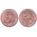 Great Britain 1938-Penny ABUNC-choice