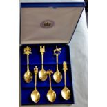 Boxed-The Queens Golden Jubilee 2002-(6) spoons, good condition